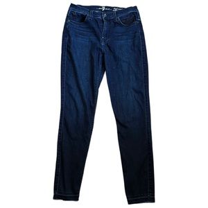 Dark wash Jeans: 7 for all mankind high waisted skinny ankle guenevere